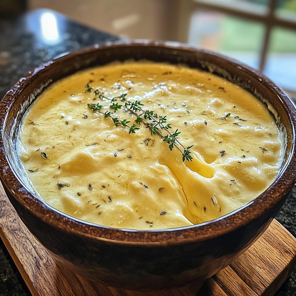 Fondue with White Wine and Thyme