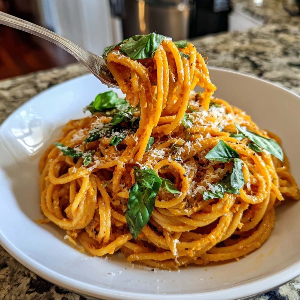 Creamy Tomato Chickpea Pasta