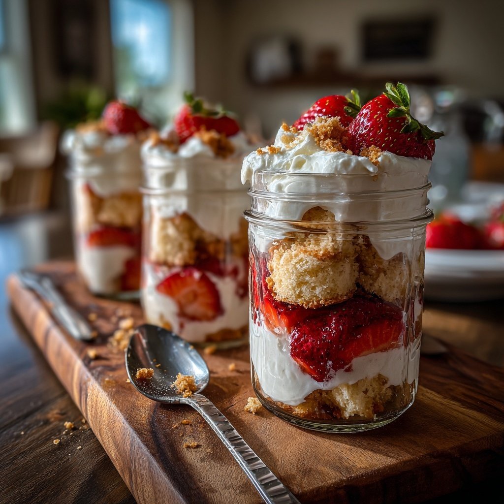 Strawberry Shortcake Mason Jars