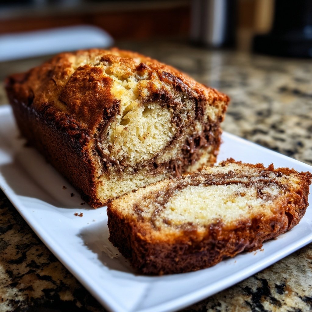 Banana Bread with Nutella Swirl Recipe