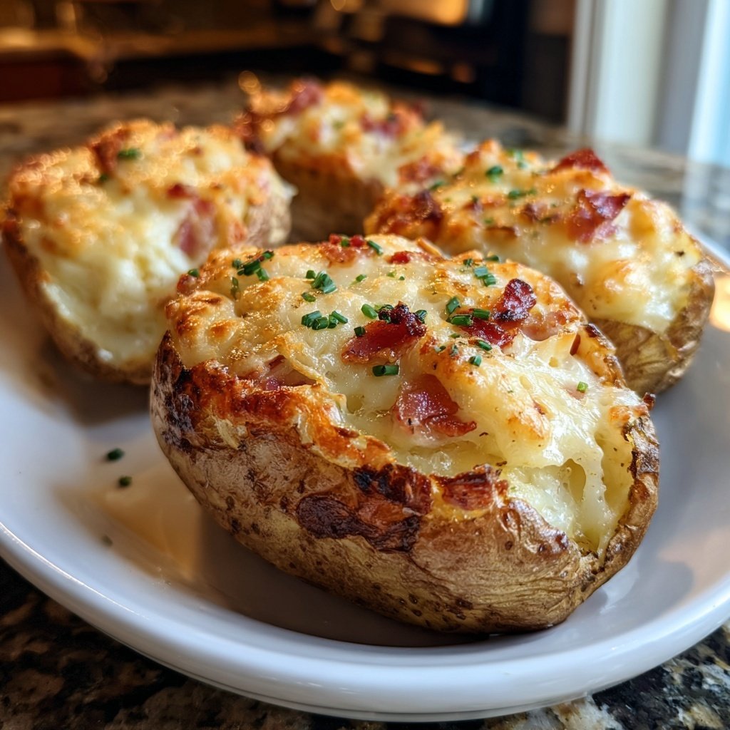 Super Bowl Food Baked Stuffed Potatoes