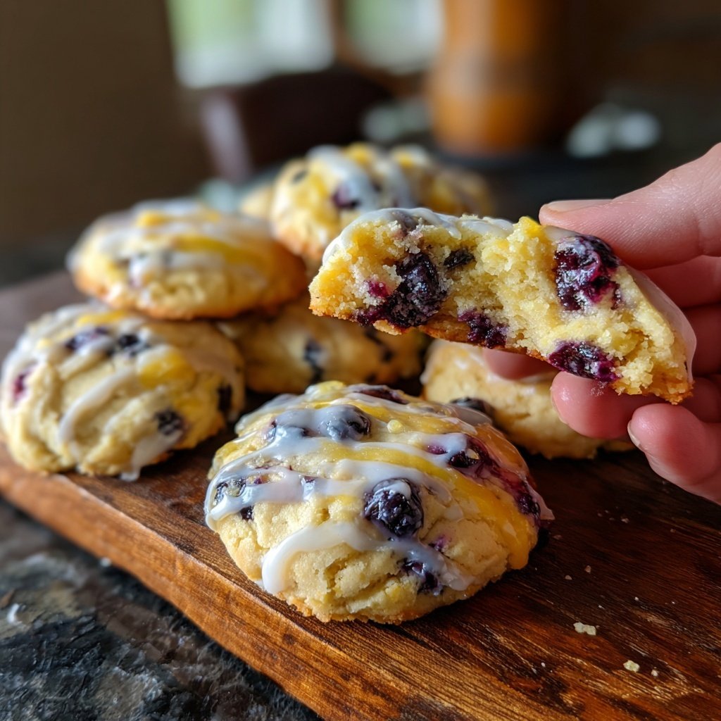 Spring Lemon Blueberry Cookies