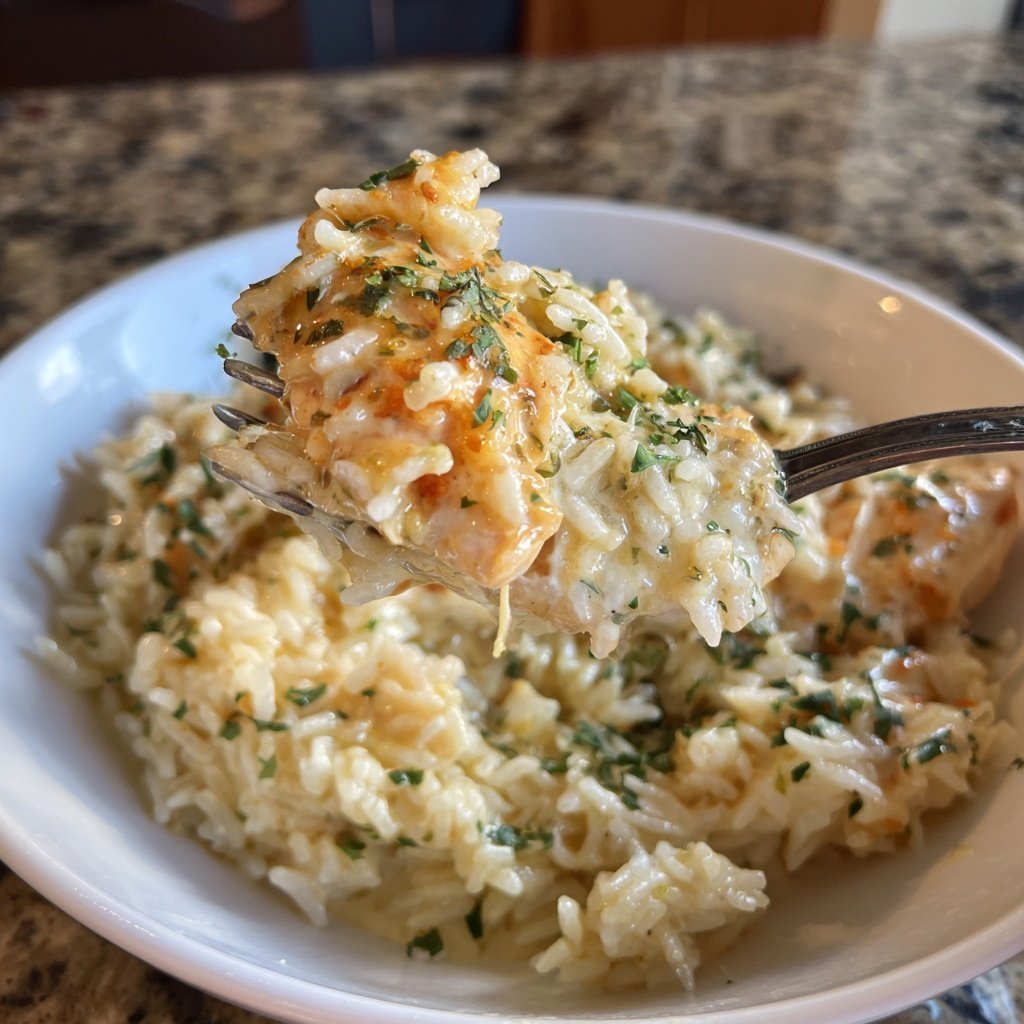 Creamy Garlic Chicken And Rice