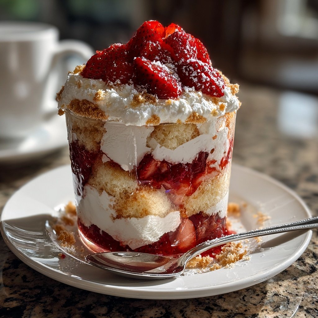 Strawberry Shortcake Cream Trifle