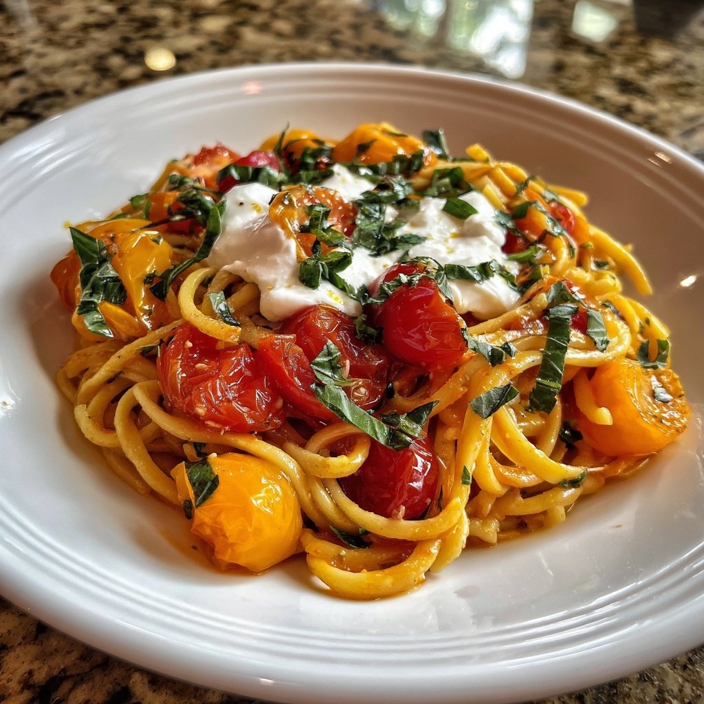 Romantic Tomato Burrata Pasta