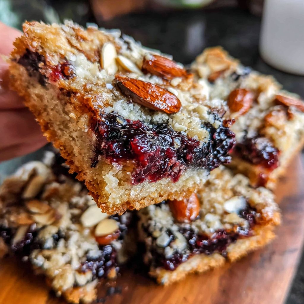 Blueberry Almond Breakfast Oat Bars