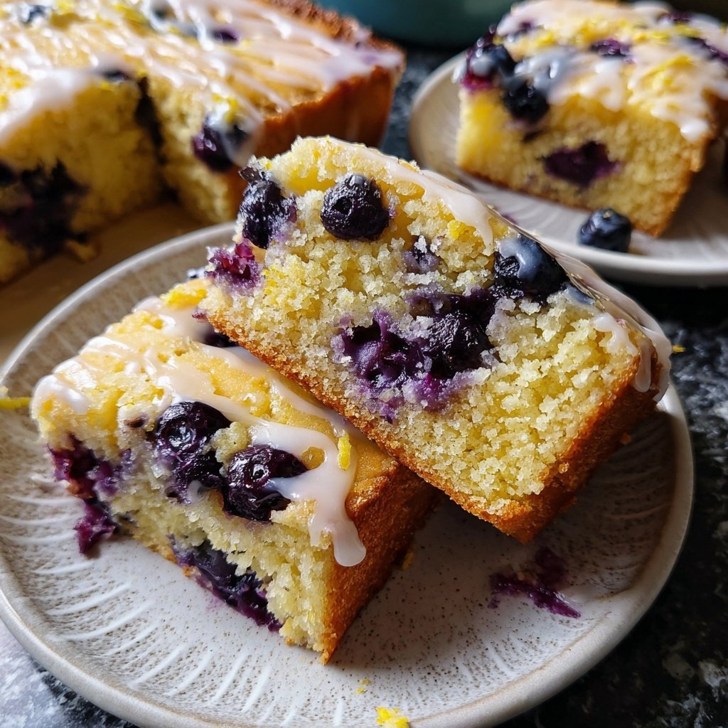 Lemon Blueberry Snack Cake