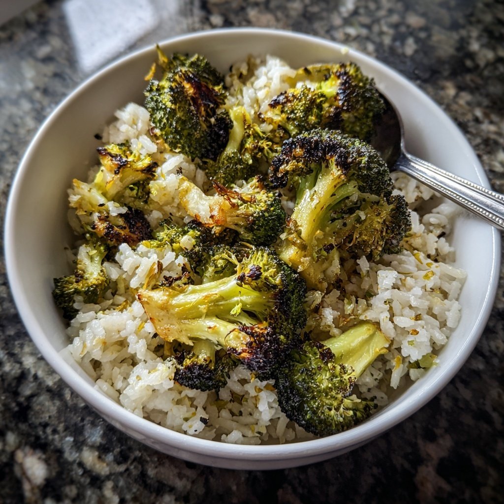 Roasted Broccoli Lemon Rice