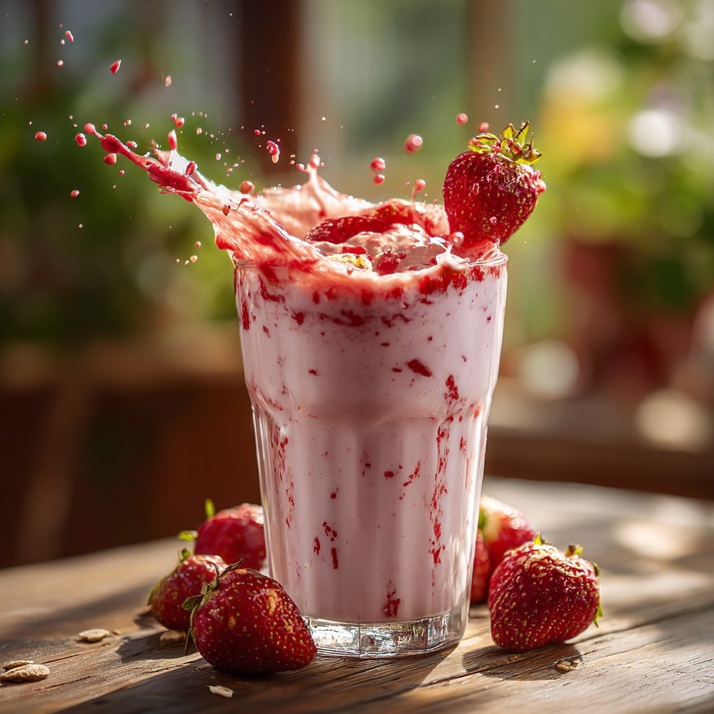 Strawberry Vanilla Breakfast Smoothie
