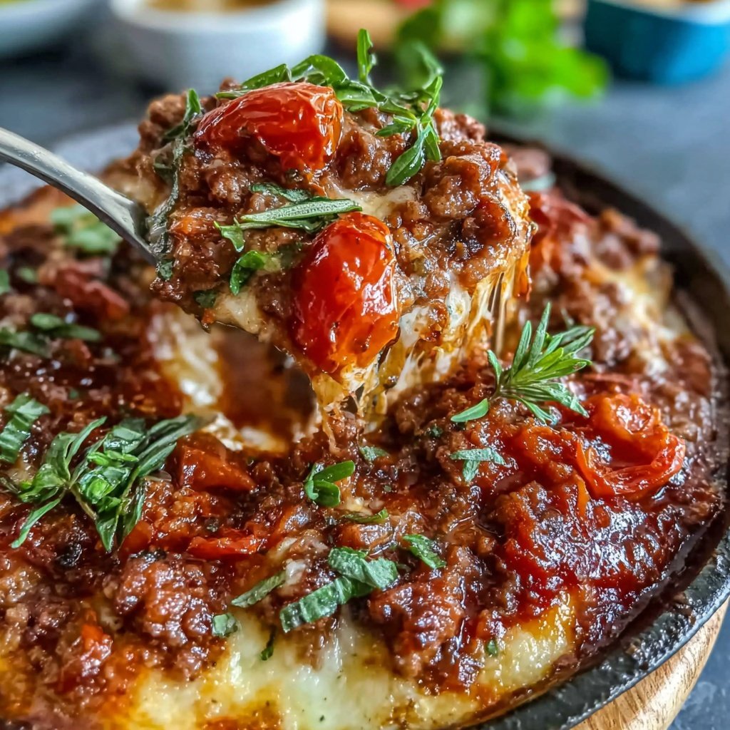 Hamburger Meat And Tomato Skillet