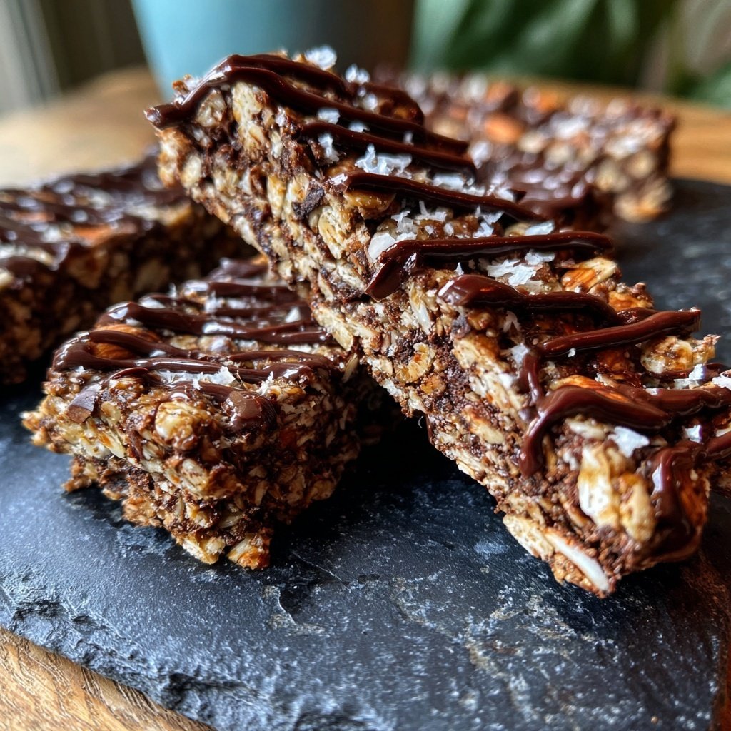 Chocolate Almond Coconut Energy Bars