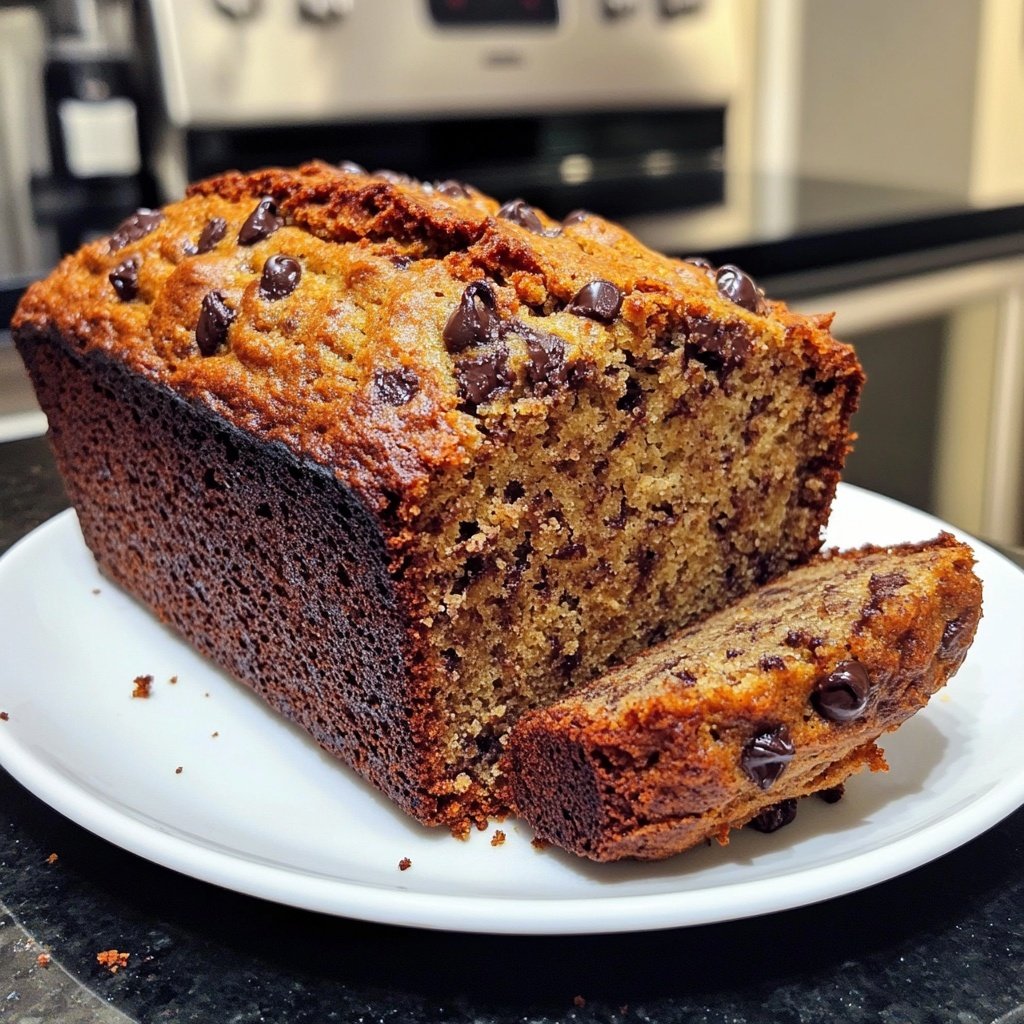 Banana Bread with Chocolate Chips Recipe