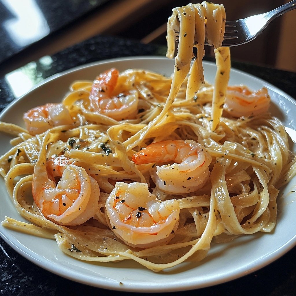 15-Minute Garlic Shrimp Pasta