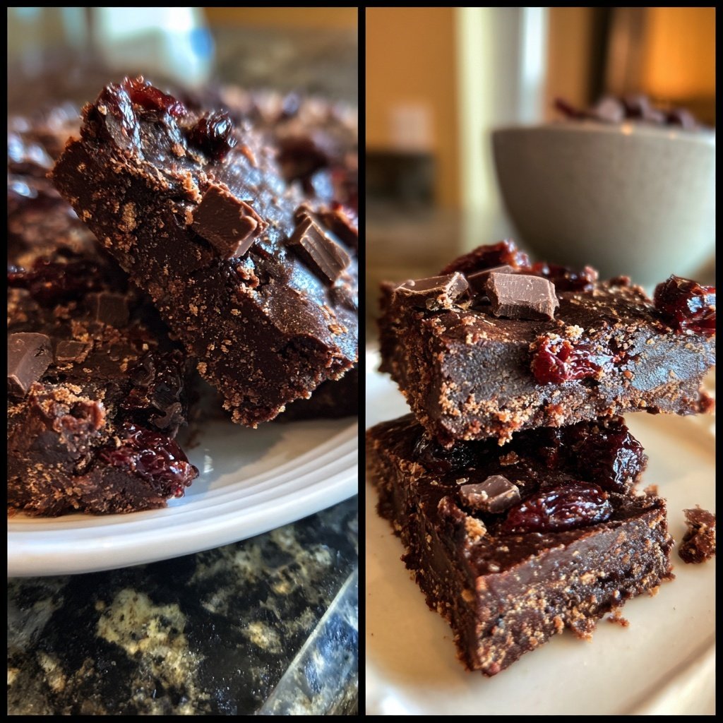 Chocolate Cherry Fudge Squares