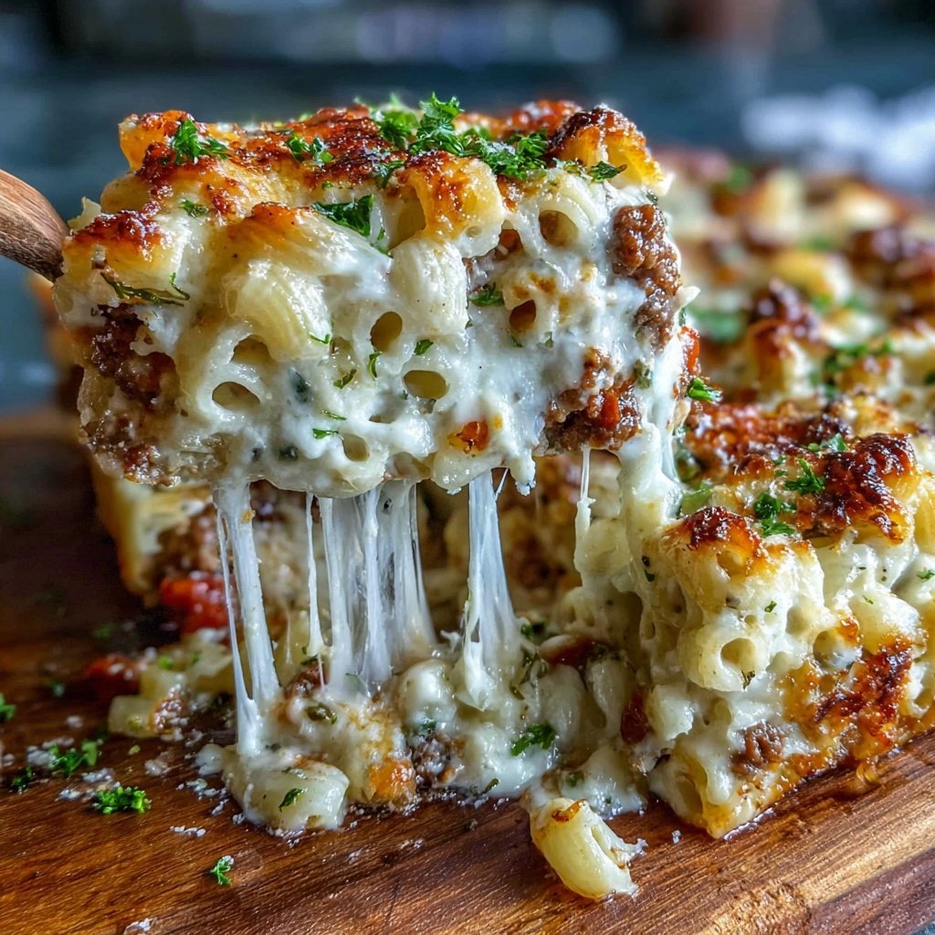 Ground Beef And Cheese Pasta Bake