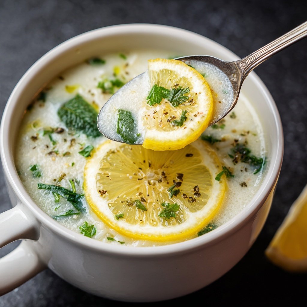 Spring Lemon Rice Soup