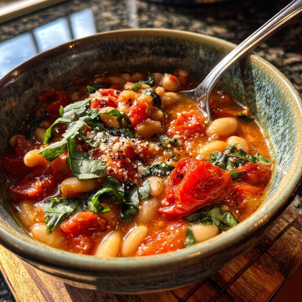 Mediterranean White Bean Tomato Stew