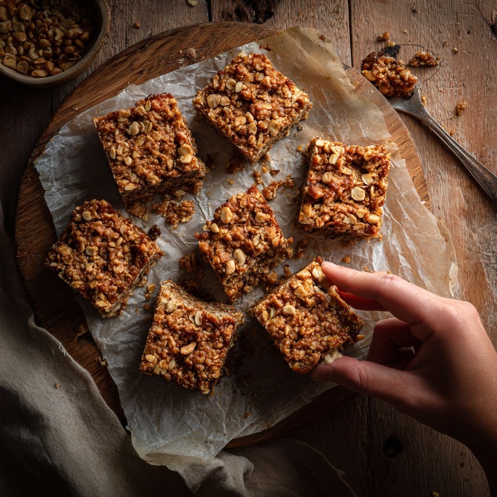 Healthy Peanut Butter Oat Snack Squares